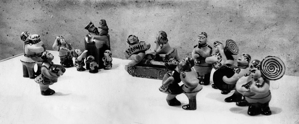 Композиція «Свято Перемоги». 1965. Глина, ангоби, емалі